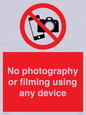 PV7869: No photography or filming using any device