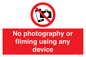 PV7869: No photography or filming using any device