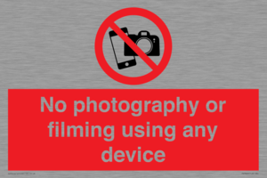 PV7869: No photography or filming using any device
