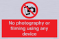 PV7869: No photography or filming using any device