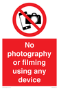 PV7869: No photography or filming using any device