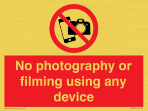 PV7869: No photography or filming using any device