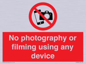PV7869: No photography or filming using any device
