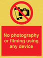 PV7869: No photography or filming using any device
