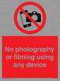 PV7869: No photography or filming using any device