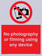 PV7869: No photography or filming using any device