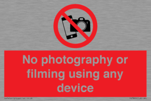 PV7869: No photography or filming using any device
