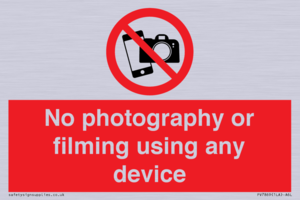 PV7869: No photography or filming using any device
