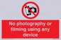 PV7869: No photography or filming using any device