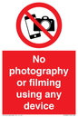 PV7869: No photography or filming using any device