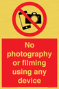 PV7869: No photography or filming using any device