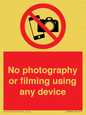 PV7869: No photography or filming using any device