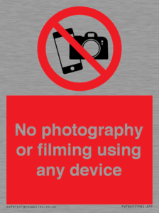 PV7869: No photography or filming using any device