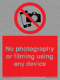 PV7869: No photography or filming using any device