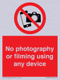 PV7869: No photography or filming using any device