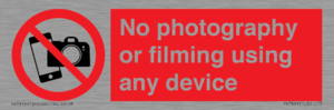 PV7869: No photography or filming using any device