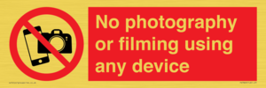 PV7869: No photography or filming using any device