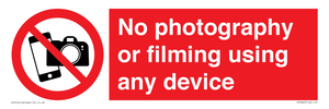 PV7869: No photography or filming using any device