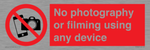 PV7869: No photography or filming using any device