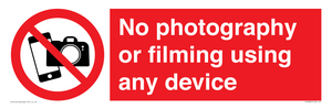 PV7869: No photography or filming using any device