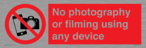 PV7869: No photography or filming using any device