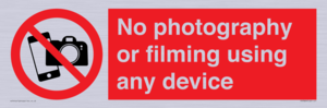 PV7869: No photography or filming using any device