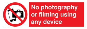 PV7869: No photography or filming using any device