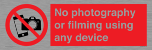 PV7869: No photography or filming using any device