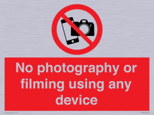 PV7869: No photography or filming using any device