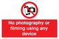 PV7869: No photography or filming using any device