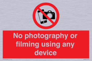PV7869: No photography or filming using any device