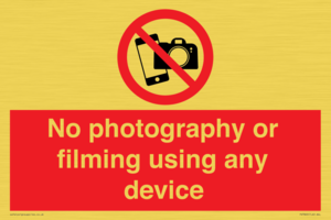PV7869: No photography or filming using any device