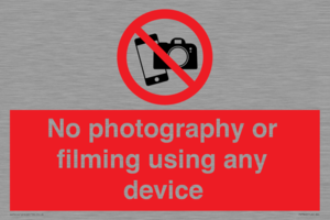 PV7869: No photography or filming using any device