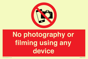 PV7869: No photography or filming using any device