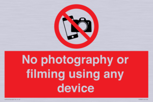 PV7869: No photography or filming using any device