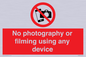 PV7869: No photography or filming using any device