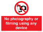 PV7869: No photography or filming using any device