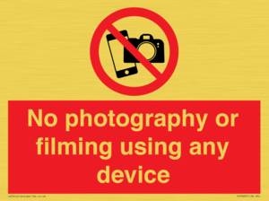 PV7869: No photography or filming using any device