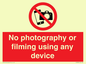 PV7869: No photography or filming using any device