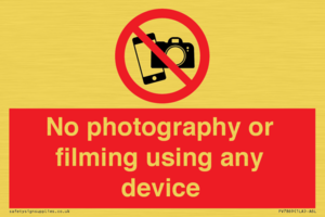 PV7869: No photography or filming using any device