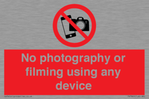 PV7869: No photography or filming using any device