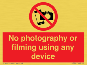 PV7869: No photography or filming using any device