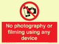 PV7869: No photography or filming using any device