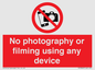 PV7869: No photography or filming using any device