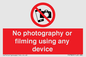 PV7869: No photography or filming using any device