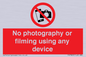 PV7869: No photography or filming using any device