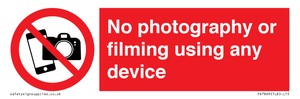 PV7869: No photography or filming using any device