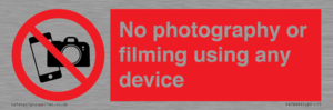 PV7869: No photography or filming using any device