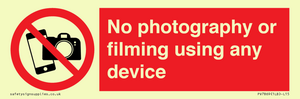 PV7869: No photography or filming using any device