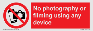 PV7869: No photography or filming using any device